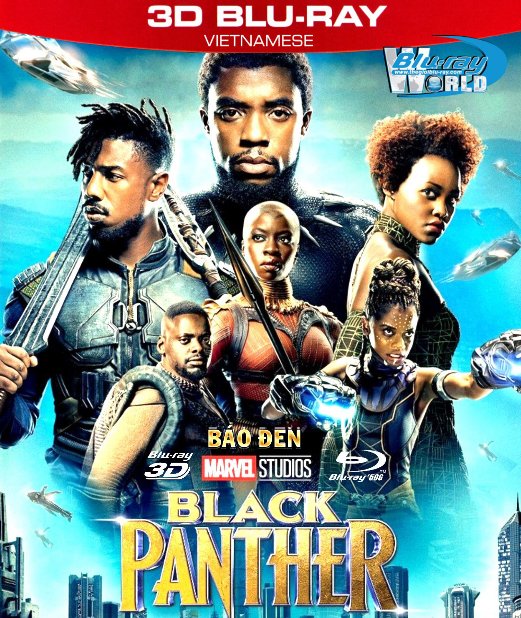 Z253. Black Panther 2018 -  Chiến Binh Báo Đen 3D50G (DTS-HD MA 7.1) 